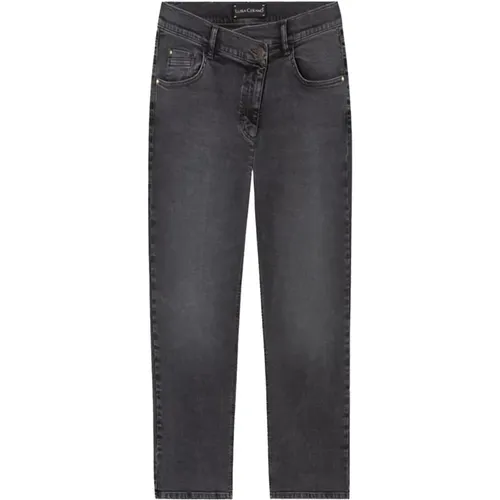 Antracite Loose Denim Jeans , Damen, Größe: M - LUISA CERANO - Modalova