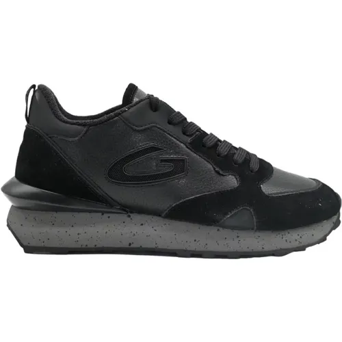 Schwarze Wildleder Leder Sneakers - Alberto Guardiani - Modalova