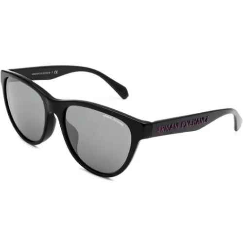 Schwarze Resin Damen Sonnenbrille - Armani Exchange - Modalova