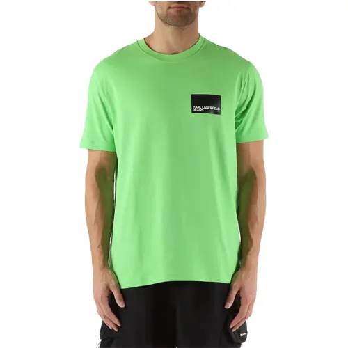 Bio-Baumwolle Regular Fit T-Shirt , Herren, Größe: L - Karl Lagerfeld - Modalova