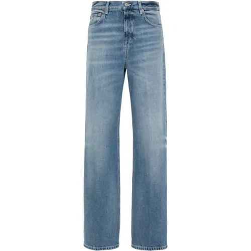 Blaue Wide Leg Jeans , Damen, Größe: W27 - Dondup - Modalova