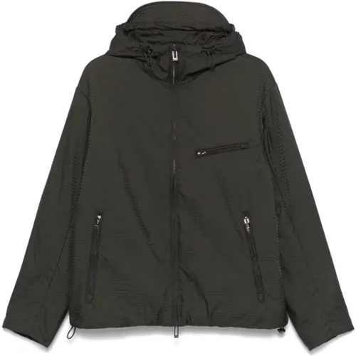 Padded Coat with Logo Motif , male, Sizes: 2XL, XL, 3XL, M - Emporio Armani - Modalova