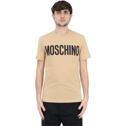 Schwarzes Logo-Print T-Shirt , Herren, Größe: M - Moschino - Modalova