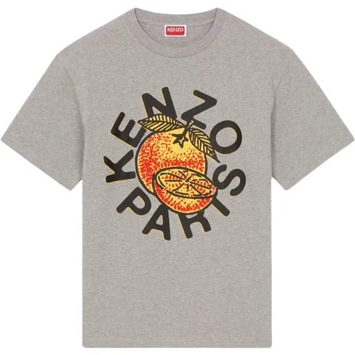 Klassisches Oranges Grafik-T-Shirt , Herren, Größe: M - Kenzo - Modalova