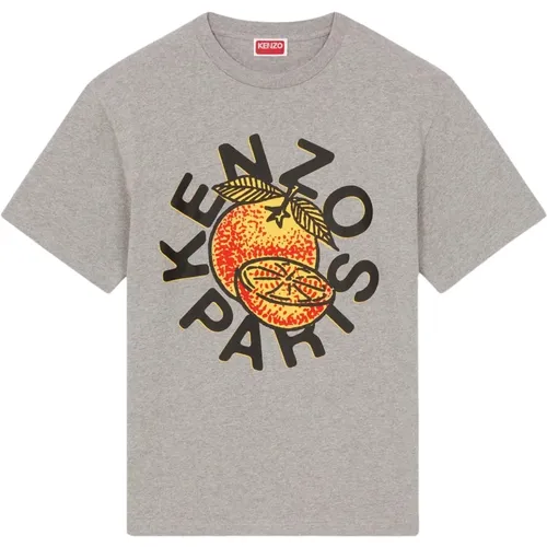 Klassisches Oranges Grafik-T-Shirt , Herren, Größe: XS - Kenzo - Modalova