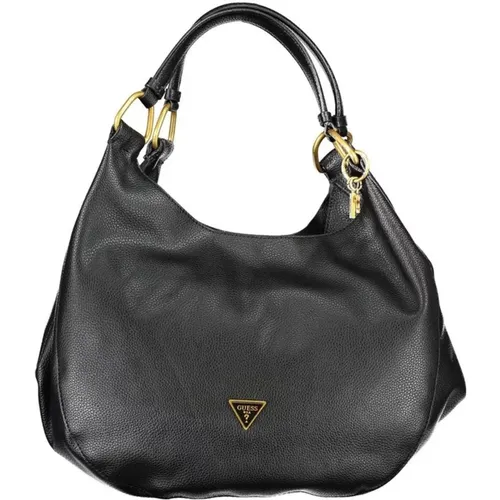Schwarze Polyethylen-Handtasche mit Mehreren Taschen - Guess - Modalova