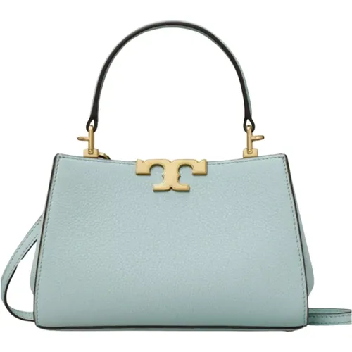 Blau Leder Umhängetasche mit Gold Details - TORY BURCH - Modalova