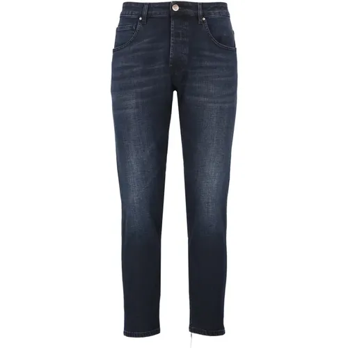 Blaue Baumwolljeans mit Stickerei - Don The Fuller - Modalova