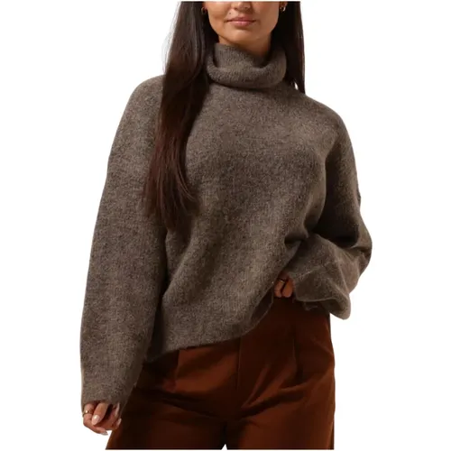 Brauner Rollkragenpullover für Damen - Gestuz - Modalova