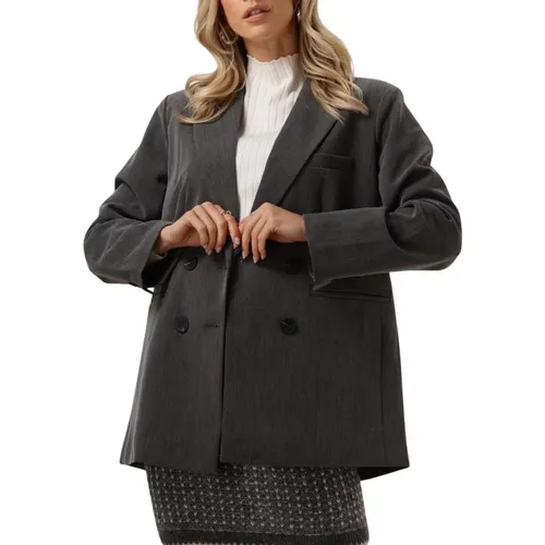 Dunkelgraue Oversized-Blazer , Damen, Größe: XS - Y.A.S - Modalova