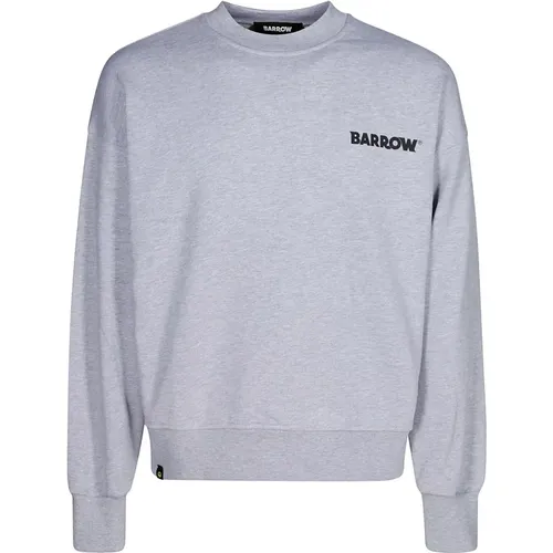 Baumwoll Unisex Pullover mit Logo , Herren, Größe: M - BARROW - Modalova