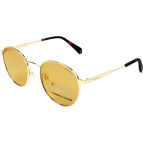 Goldene Metall Unisex Sonnenbrille , unisex, Größe: ONE Size - Polaroid - Modalova