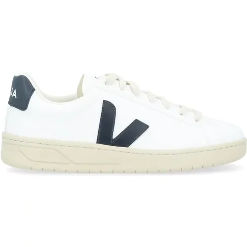 Weiße und Blaue Vegane Ledersneaker - Veja - Modalova