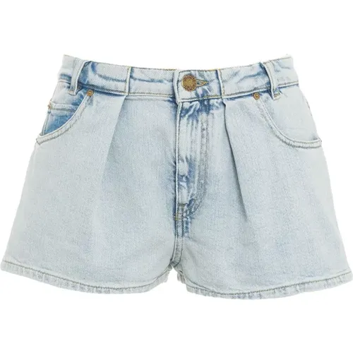 Blaue Shorts für Frauen , Damen, Größe: W24 - pinko - Modalova