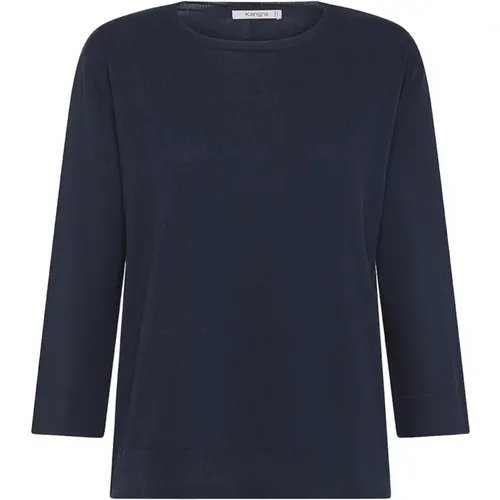 Blauer Rundhalsausschnitt Pullover , Damen, Größe: S - Kangra - Modalova