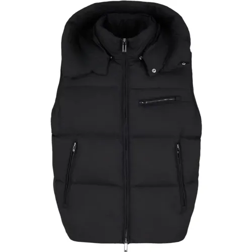 Schwarze Nylon-Logo-Jacke , Herren, Größe: L - Emporio Armani - Modalova