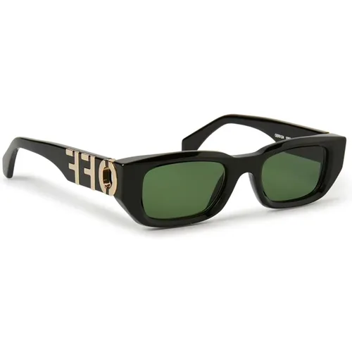 Schwarz/Grüne Katze Sonnenbrille FILLMORE,Stylische Sonnenbrille - Off White - Modalova