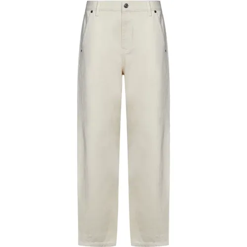 Relaxed-fit Low-rise Weiße Jeans , Damen, Größe: W27 - Victoria Beckham - Modalova