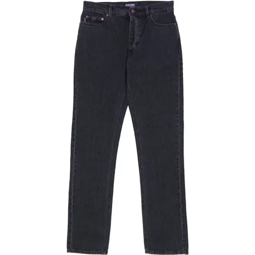 Schwarze Denim Regular Fit Jeans , Herren, Größe: W30 - Octopus - Modalova