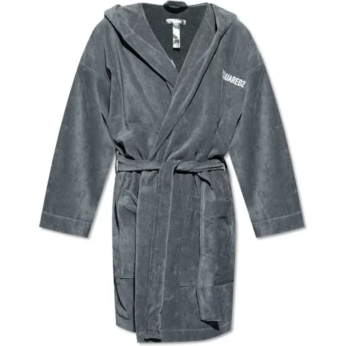 Cotton Bathrobe , male, Sizes: M, S, L - Dsquared2 - Modalova