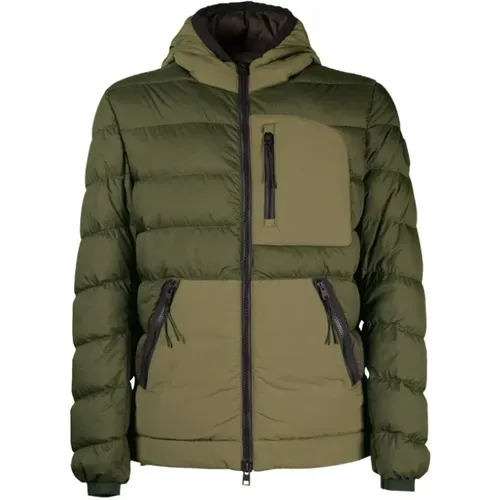 Quilted Down Jacket with Fixed Hood , male, Sizes: L - Woolrich - Modalova
