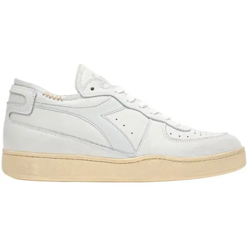 Graue Leder Sportliche Sneakers , Herren, Größe: 36 EU - Diadora - Modalova