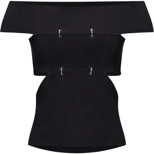 Top with cut-outs , female, Sizes: M, XS - alexander mcqueen - Modalova