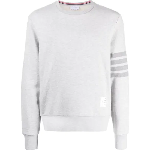 Grauer 4-Bar-Motiv-Sweatshirt , Herren, Größe: XL - Thom Browne - Modalova