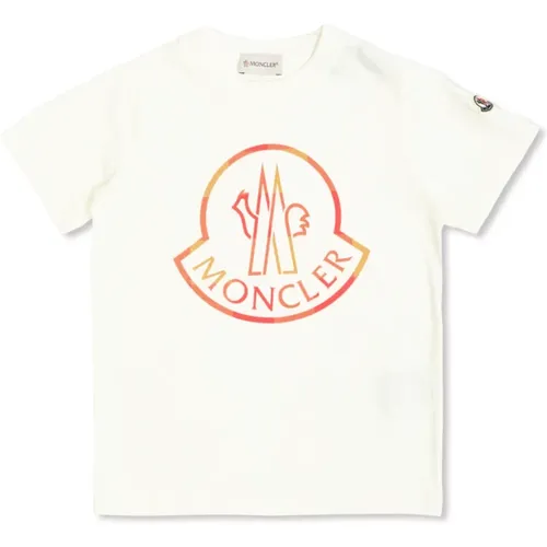 T-Shirt mit bedrucktem Logo Moncler - Moncler - Modalova