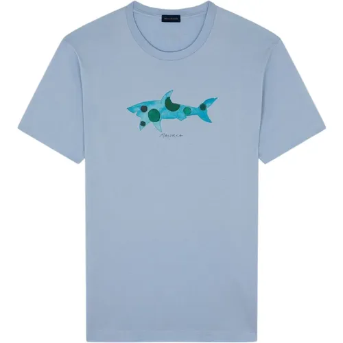 T-shirt in cotone con stampa Bixio , male, Sizes: L, S, XL, M - PAUL & SHARK - Modalova