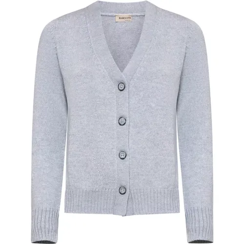 Graue Pullover Kollektion , Damen, Größe: XS - Blanca Vita - Modalova