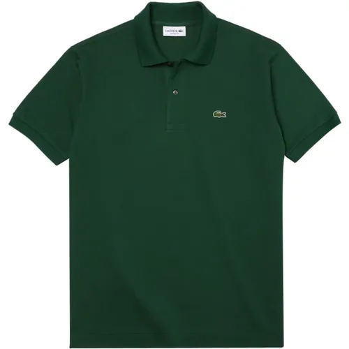 Grünes Poloshirt Gerippter Kragen , Herren, Größe: XL - Lacoste - Modalova