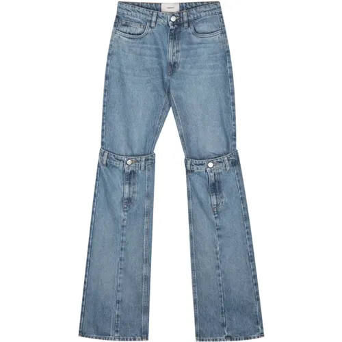 Blaue Wide Leg Jeans aus Denim , Damen, Größe: S - Coperni - Modalova