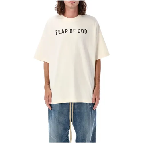 Cream T-Shirt Oversized Soft Cotton , male, Sizes: M - Fear Of God - Modalova