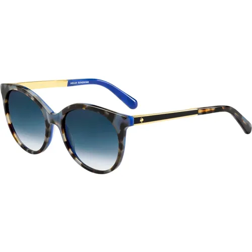 Amaya/S Sunglasses in Blue Havana/Navy Shaded - Kate Spade - Modalova