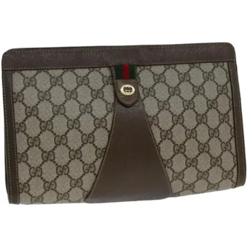 Pre-owned Leather clutches , female, Sizes: ONE SIZE - Gucci Vintage - Modalova