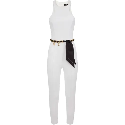 Belted Jumpsuit , female, Sizes: L, XS, S - Elisabetta Franchi - Modalova