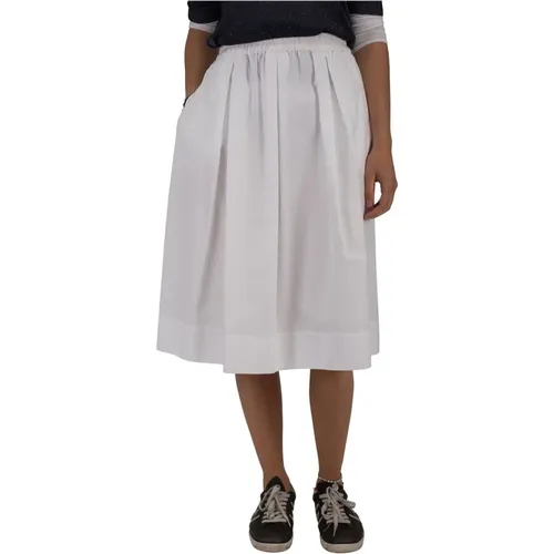 Linen A-Line Midi Skirt , female, Sizes: S - Aspesi - Modalova
