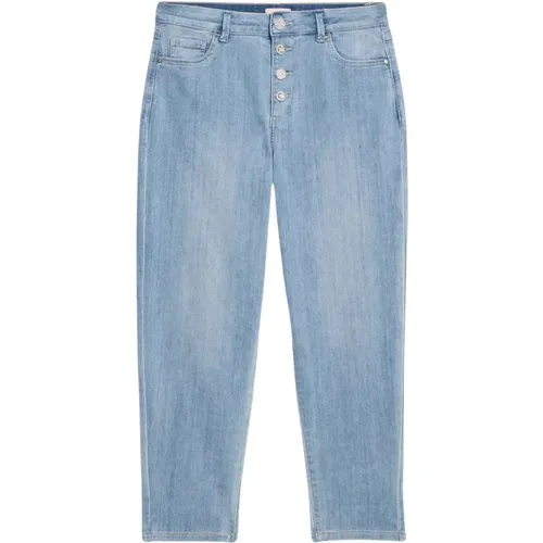 Umweltfreundliche Boyfit-Jeans mit Schmuckknöpfen - Oltre - Modalova