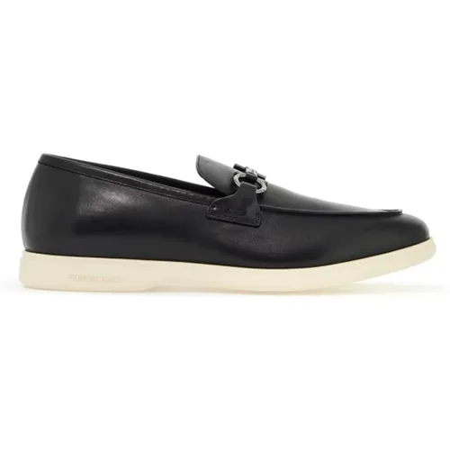 Gancini Casual Loafers mit Lederaufbau , Herren, Größe: 39 1/2 EU - Salvatore Ferragamo - Modalova