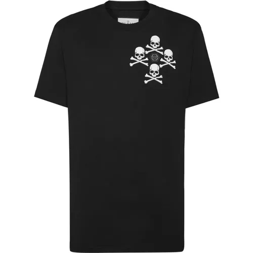 Casual Herren T-Shirt mit Einzigartigem Design , Herren, Größe: L - Philipp Plein - Modalova