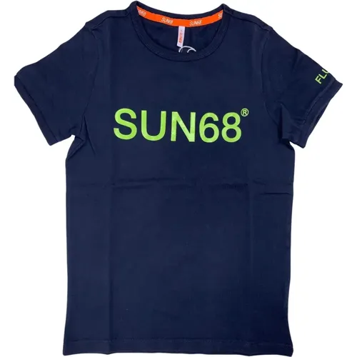 Fluo Boy Logo T-Shirt,Fluo Logo T-Shirt - Sun68 - Modalova