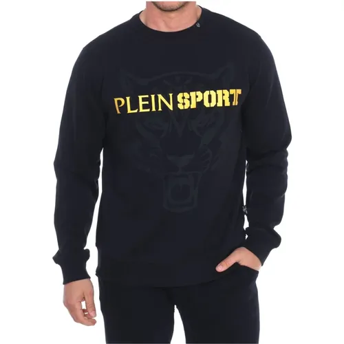 Rundhalsausschnitt Sweatshirt mit Markendruck , Herren, Größe: M - Plein Sport - Modalova