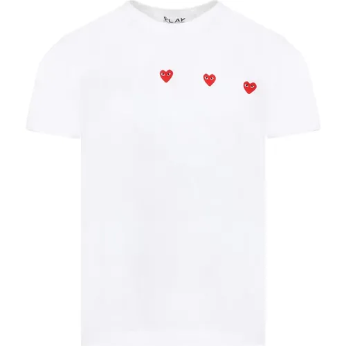 Cotton T-Shirt , male, Sizes: XL, L - Comme des Garçons Play - Modalova