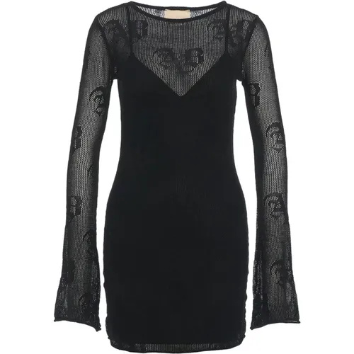 Schwarzes Kleid für Frauen , Damen, Größe: M - Aniye By - Modalova