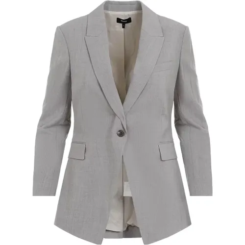 Neutral Blazer for Women Aw24 , female, Sizes: XS - Theory - Modalova