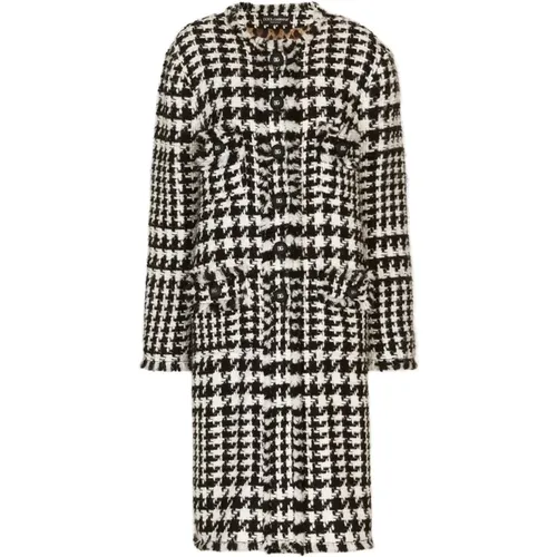Simple Buttoned Coat , female, Sizes: XS - Dolce & Gabbana - Modalova