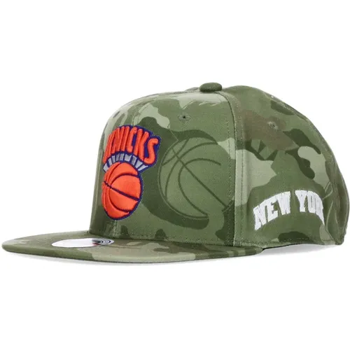 NBA Tonal Camo Stretch Fitted Cap , Herren, Größe: S/M - Mitchell & Ness - Modalova