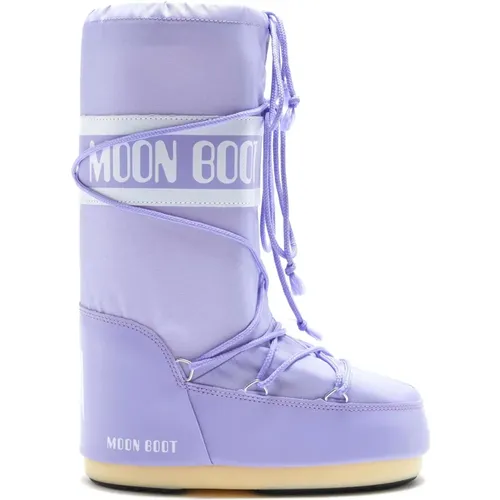 Lila Damen Stiefeletten , Damen, Größe: 39 EU - moon boot - Modalova