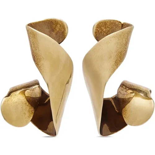 Brass Handmade Hoop Earrings , female, Sizes: ONE SIZE - Dries Van Noten - Modalova